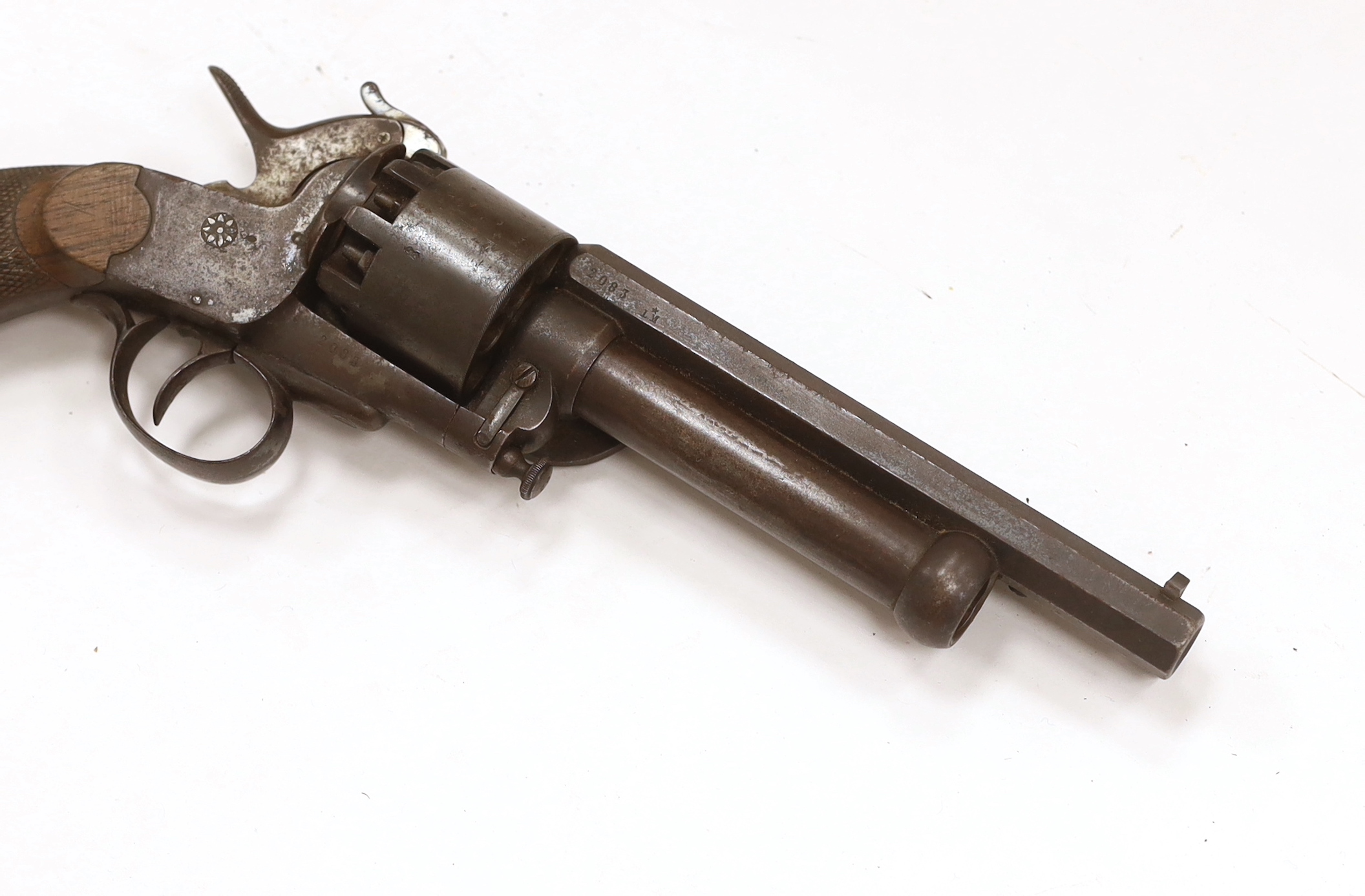 A good scarce nine short Le Matt 'Grape-Shot' single action percussion revolver